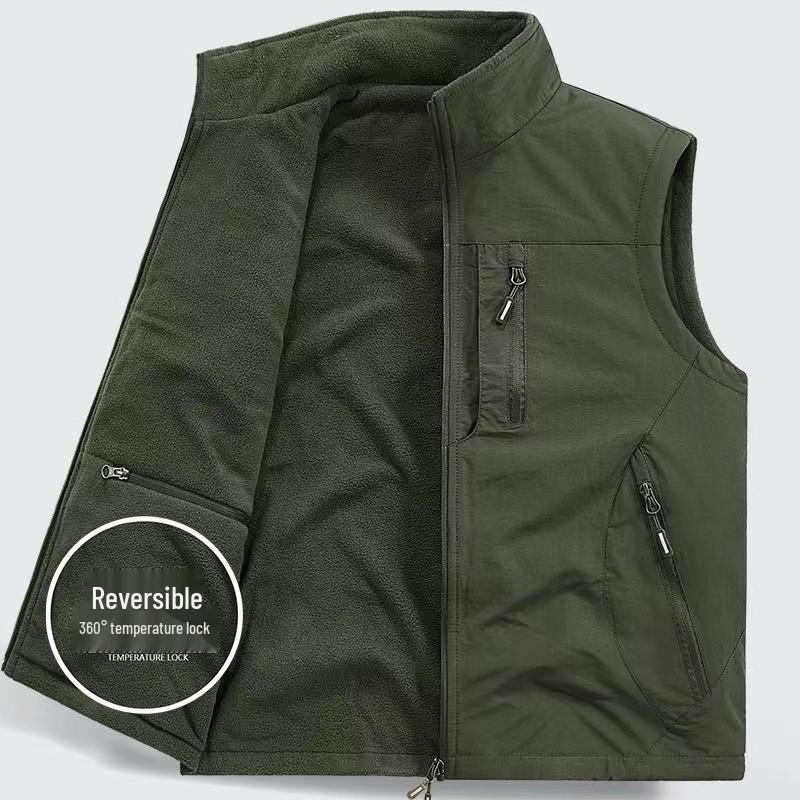 Men s Waterproof Fleece Vest - Double-Sided, Thick, Multi-Pocket Outdoor Gilet XXXXL армия зеленый
Men s Waterproof Fleece Vest - Double-Sided, Thick, Multi-Pocket Outdoor Gilet XXXXL армия зеленый