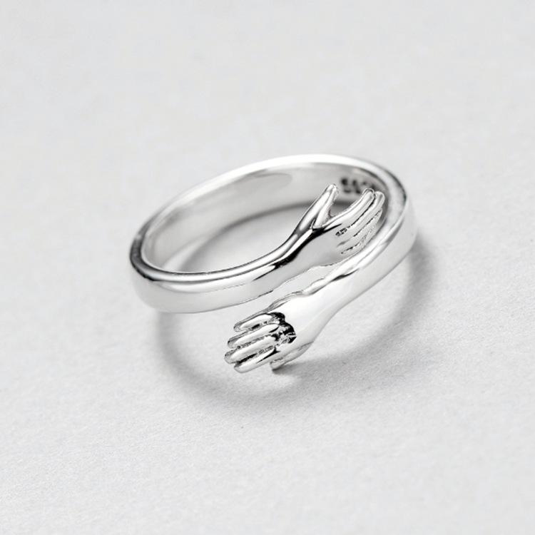 Creative Personality Hug Ring for Female Students - Korean Style Adjustable Open Size срібний
Creative Personality Hug Ring for Female Students - Korean Style Adjustable Open Size срібний