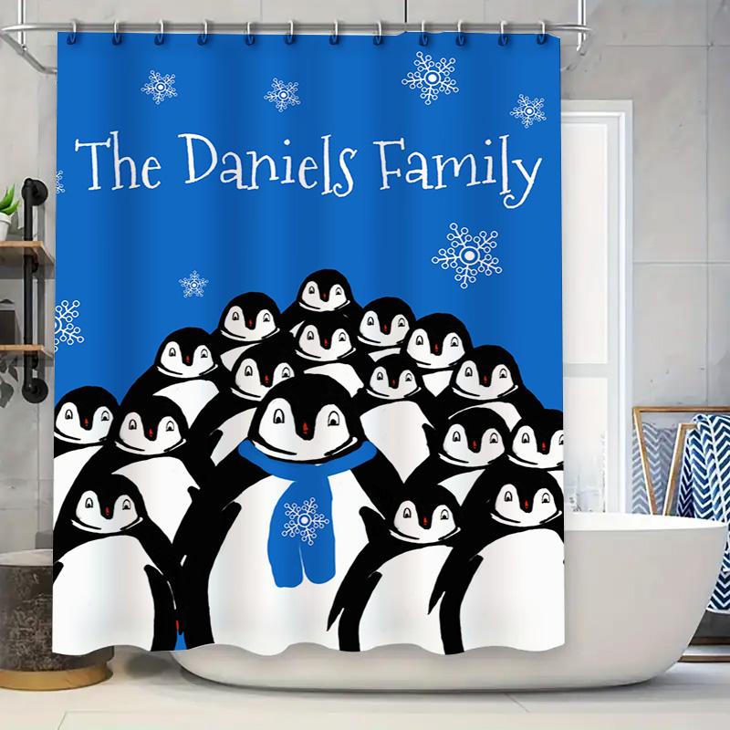 Blue Winter Penguin Family Shower Curtain Customizable Decor For Home Bathroom Accessories Artistic Decoration With W60H190(CM)-1 Pcs
Blue Winter Penguin Family Shower Curtain Customizable Decor For Home Bathroom Accessories Artistic Decoration With W60H190(CM)-1 Pcs