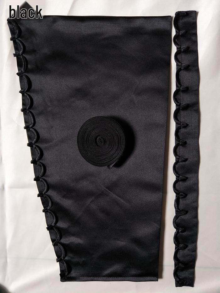 Three-Piece Multi-Color Satin Wedding Dress Accessory Set: Back Zipper to Corset Conversion with Panel, Buttons, and Cord.
Three-Piece Multi-Color Satin Wedding Dress Accessory Set: Back Zipper to Corset Conversion with Panel, Buttons, and Cord.