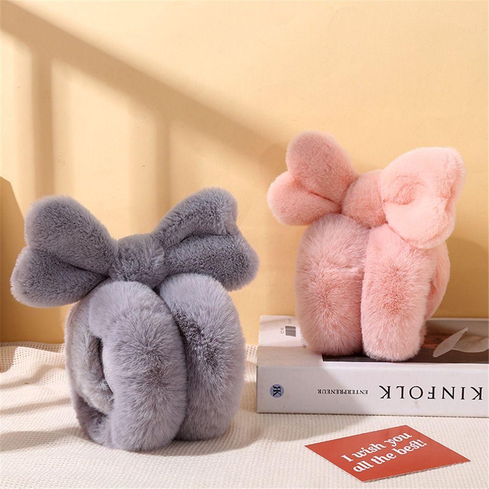 Soft Bowknot Warm Earmuffs Plush Foldable Ear Muffs Cute Winter Accessories for Women 
Soft Bowknot Warm Earmuffs Plush Foldable Ear Muffs Cute Winter Accessories for Women