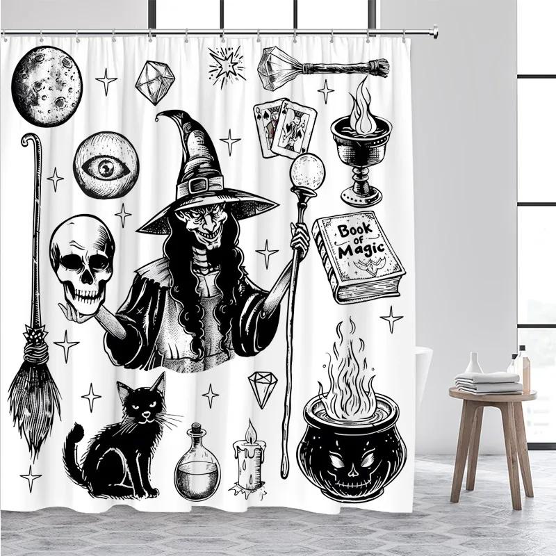 Funny Bathing White Ghost Shower Curtain Watercolour Floral Plant Starry Night Halloween Bath Curtain Fabric Home Bathroom Decor W90xH180cm
Funny Bathing White Ghost Shower Curtain Watercolour Floral Plant Starry Night Halloween Bath Curtain Fabric Home Bathroom Decor W90xH180cm