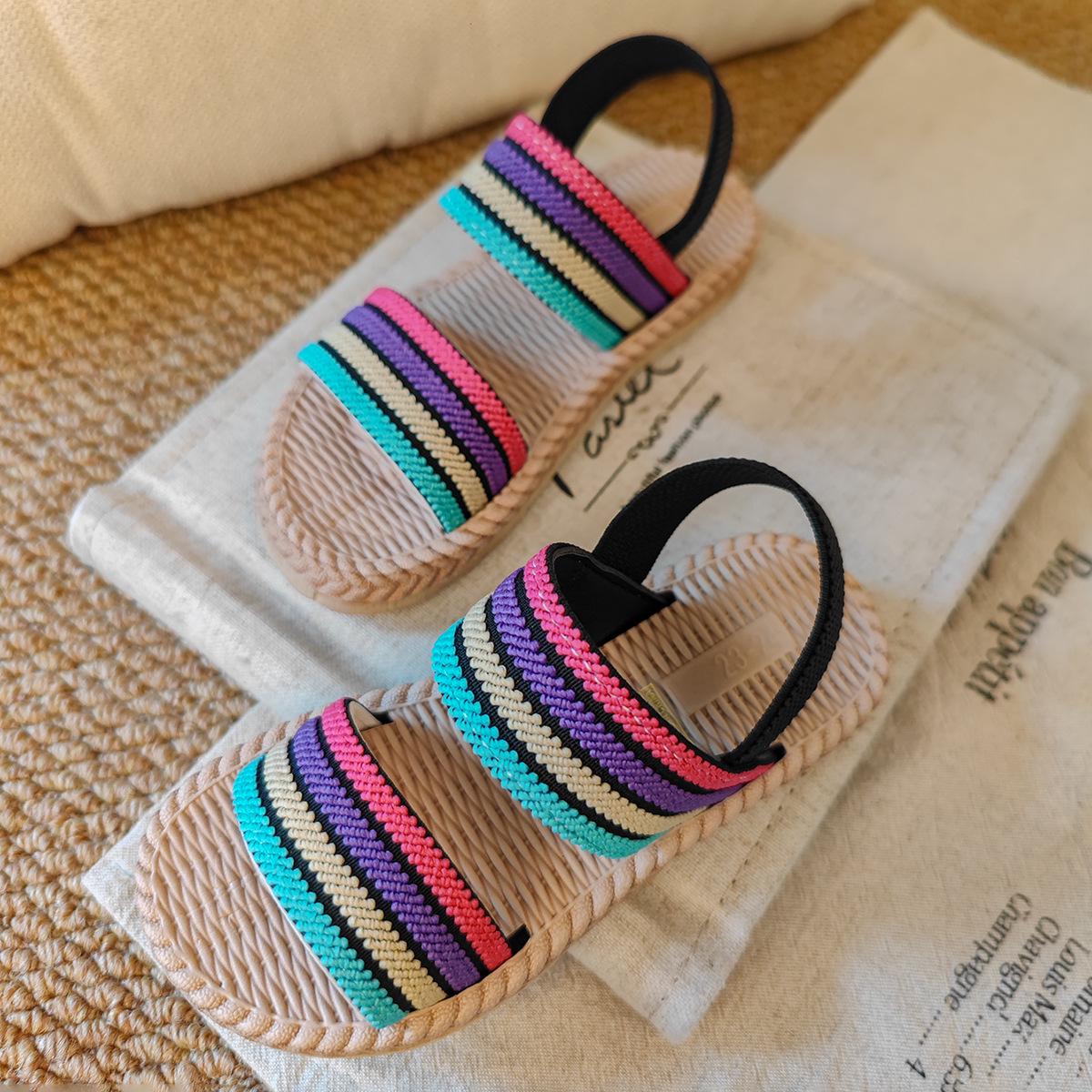 Colorful Kids Sparkling Faux Straw Sandals - Summer 2025 Outdoor Breathable Linen Roman Design Size 30
Colorful Kids Sparkling Faux Straw Sandals - Summer 2025 Outdoor Breathable Linen Roman Design Size 30