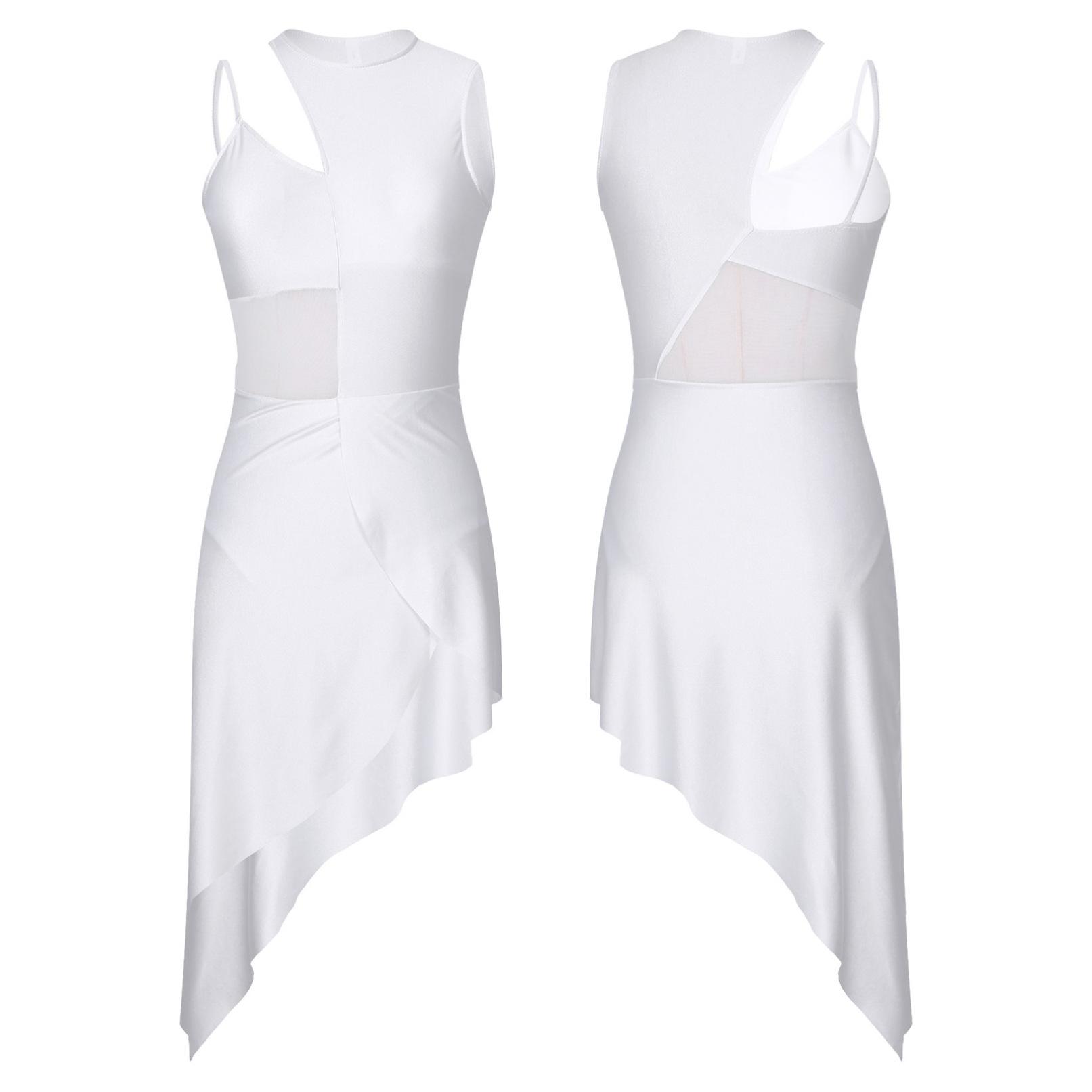 Жіночий танцювальний одяг для виступів, сітчасте зрощене печворк, високий низький ліричний сценічний танцювальний одяг для самби L білий
Жіночий танцювальний одяг для виступів, сітчасте зрощене печворк, високий низький ліричний сценічний танцювальний одяг для самби L білий