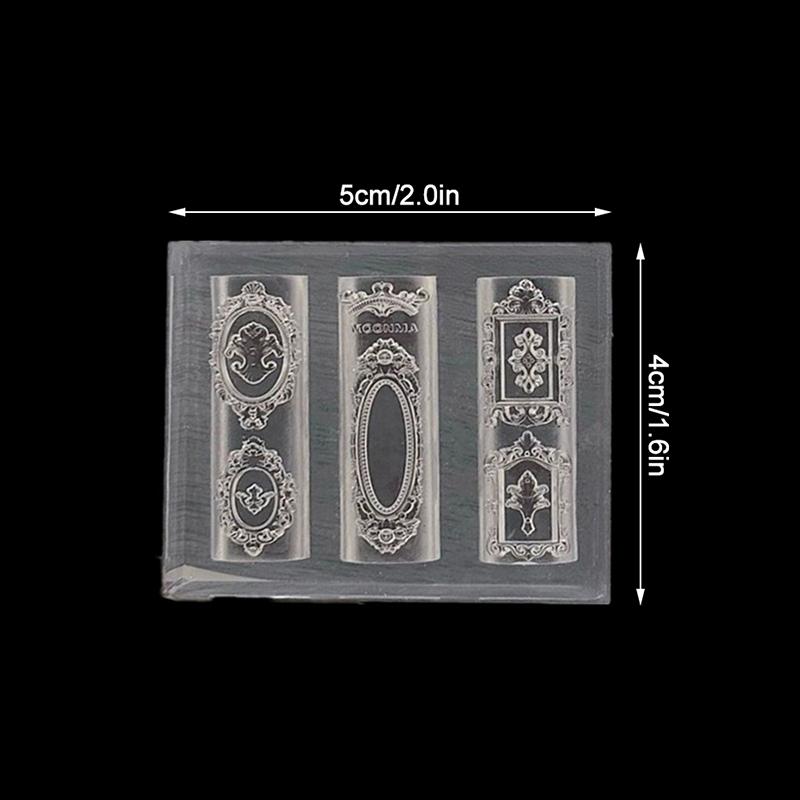 European Retro Photo Frame Silicone Nail Mold for DIY Nail Art Stamping Stereoscopic Manicure Design Tool for Nail Salons
European Retro Photo Frame Silicone Nail Mold for DIY Nail Art Stamping Stereoscopic Manicure Design Tool for Nail Salons