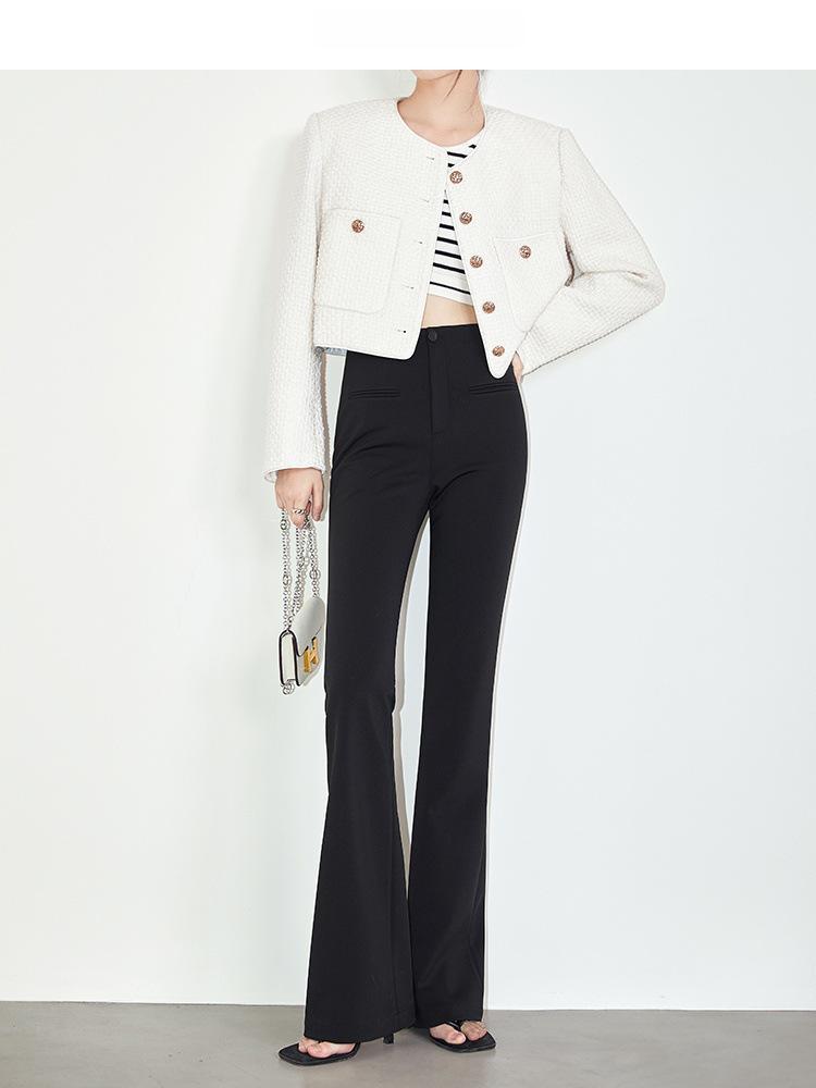 Women s Slimming Black Flared Suit Pants with Draping Roman Fabric Large чорний
Women s Slimming Black Flared Suit Pants with Draping Roman Fabric Large чорний