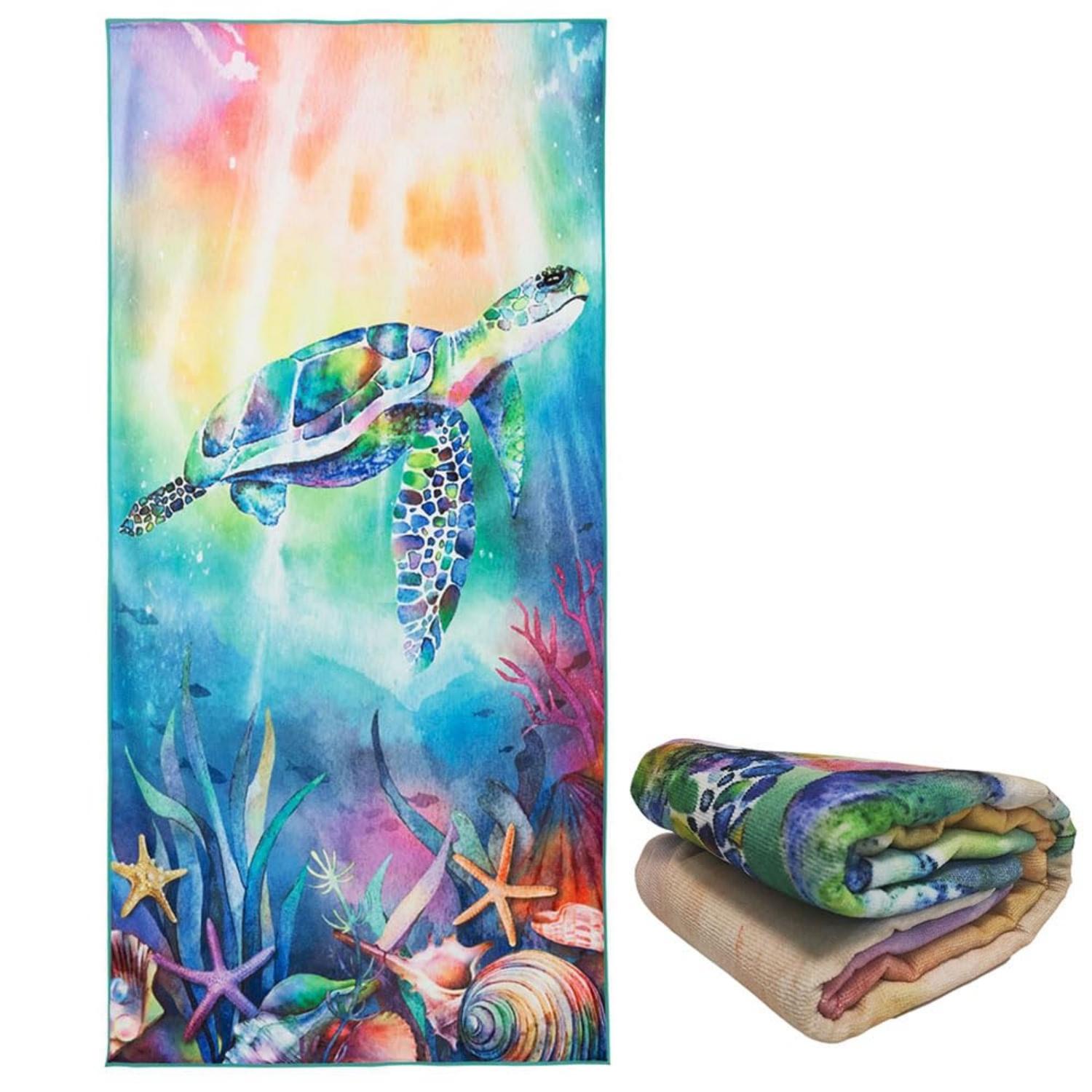 Extra Large Sea Turtle Tie Dye Beach Towels, Big Oversized Thick Microfiber Terry Cloth Sandproof Quick Dry 140x180cm W40*H60(CM)
Extra Large Sea Turtle Tie Dye Beach Towels, Big Oversized Thick Microfiber Terry Cloth Sandproof Quick Dry 140x180cm W40*H60(CM)