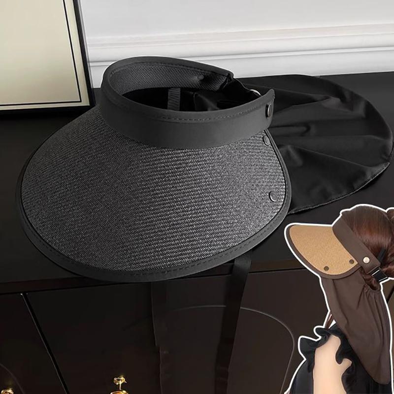 Summer Women S Big Brim Vinyl Empty Top Hat Foldable Riding Shade Surround Hat Straw Hat Removable Sunscreen Hat чорний
Summer Women S Big Brim Vinyl Empty Top Hat Foldable Riding Shade Surround Hat Straw Hat Removable Sunscreen Hat чорний