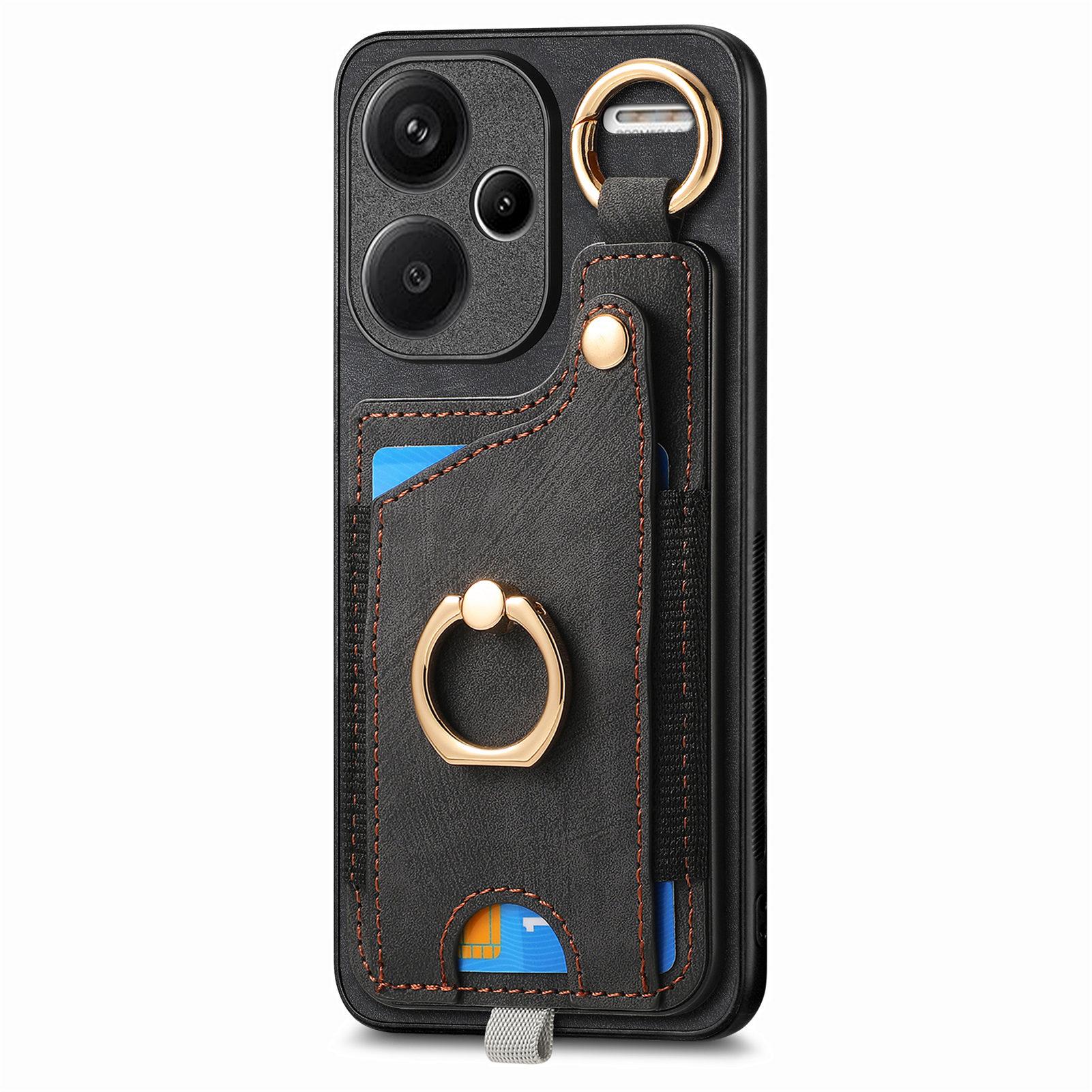 For Xiaomi Redmi Note 13 Pro+ 5G Case with Card Holder Retro Leather Back Cover Ring Kickstand Black
For Xiaomi Redmi Note 13 Pro+ 5G Case with Card Holder Retro Leather Back Cover Ring Kickstand Black
