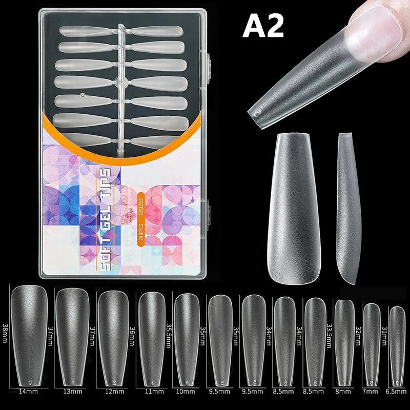 240Pcs Long T-Type False Nail Tips Acrylic Full Half Cover Fake Nails Soft Tips Professional Artificial Extension Accessories A2
240Pcs Long T-Type False Nail Tips Acrylic Full Half Cover Fake Nails Soft Tips Professional Artificial Extension Accessories A2