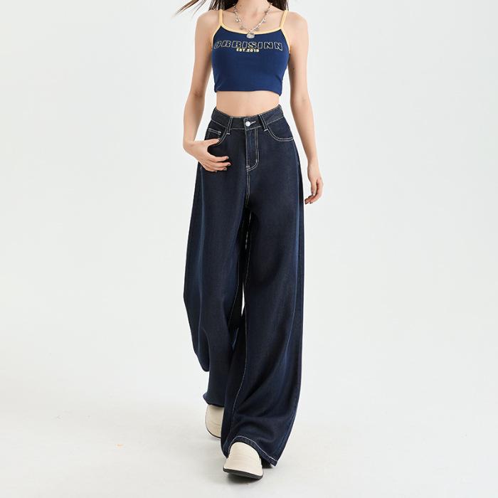 Tencel Cotton Lyocell Wide-Leg Pants: Original Denim, Non-Fading, Slimming, Breathable, Cool Spring/Summer Style M
Tencel Cotton Lyocell Wide-Leg Pants: Original Denim, Non-Fading, Slimming, Breathable, Cool Spring/Summer Style M