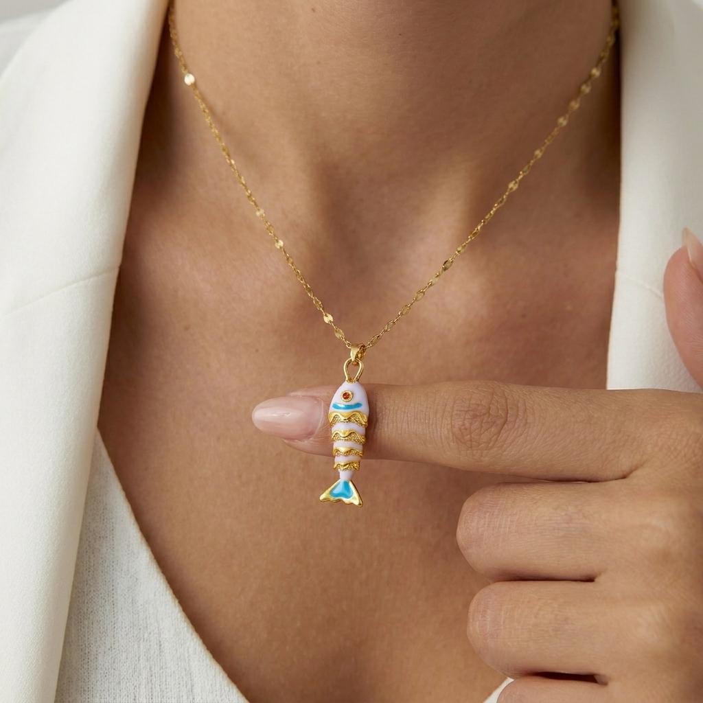 Summer Ocean Stainless Steel Fish Pendant Necklace Women s Cute Versatile Beach Vacation Fashion Gift Accessory
Summer Ocean Stainless Steel Fish Pendant Necklace Women s Cute Versatile Beach Vacation Fashion Gift Accessory