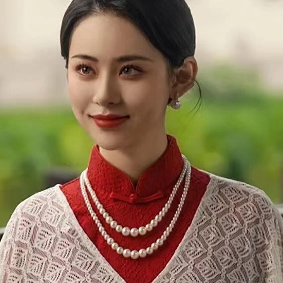 Retro Republic of China style double-layer imitation pearl short necklace, gradual change in size, bead cheongsam photography accessories, multi-layer
Retro Republic of China style double-layer imitation pearl short necklace, gradual change in size, bead cheongsam photography accessories, multi-layer