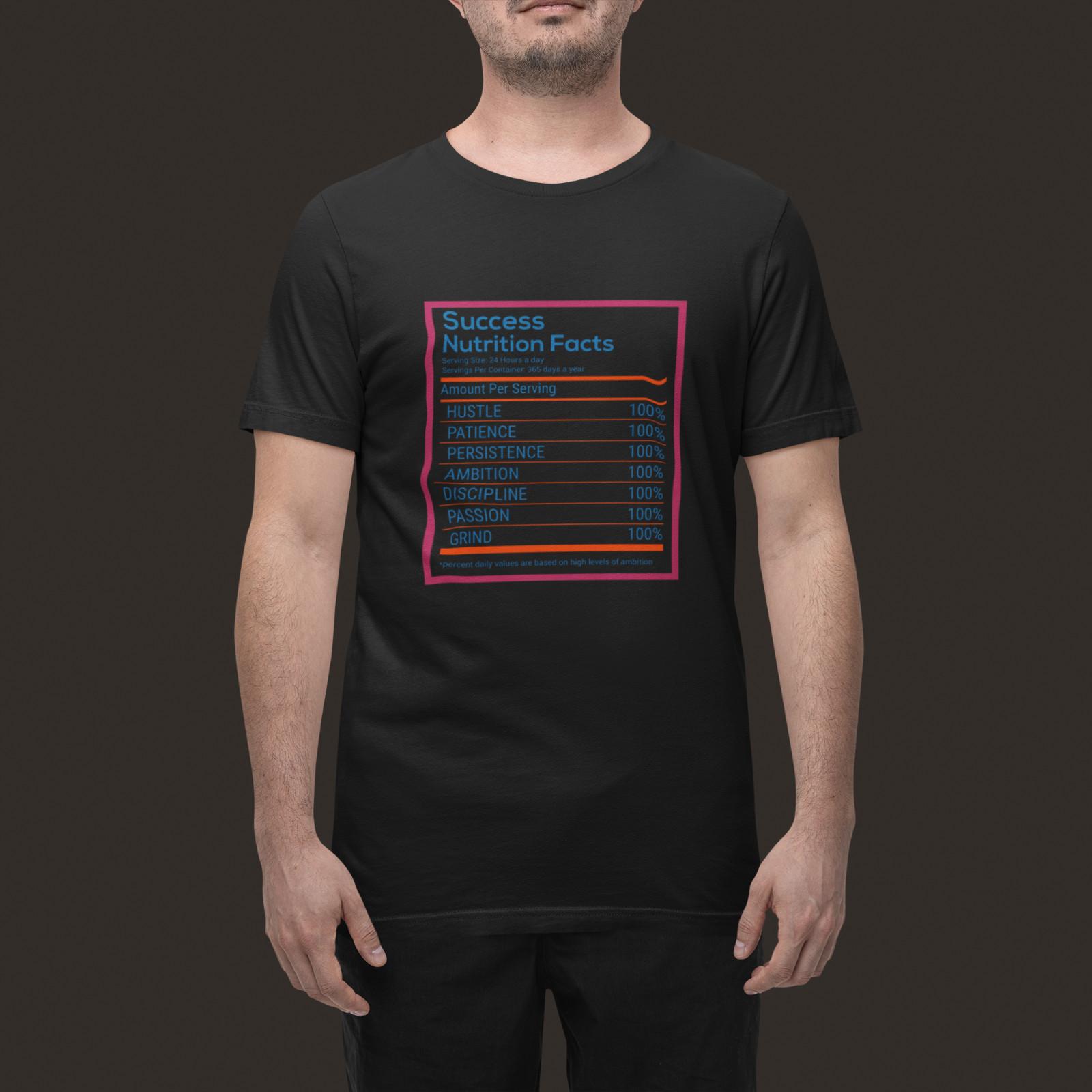 Success Nutrition Facts T-Shirt Mens Womens Tees Top Motivational Gift Tee Entrepreneur Hustle Shirt L
Success Nutrition Facts T-Shirt Mens Womens Tees Top Motivational Gift Tee Entrepreneur Hustle Shirt L
