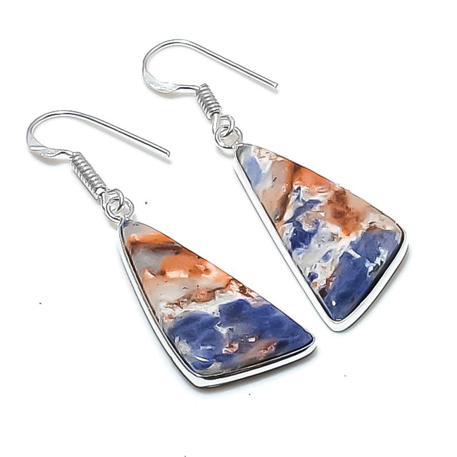 Natural Sodalite Gemstone 925 Sterling Silver Jewelry Earring 1.85 AEE-11012
Natural Sodalite Gemstone 925 Sterling Silver Jewelry Earring 1.85 AEE-11012