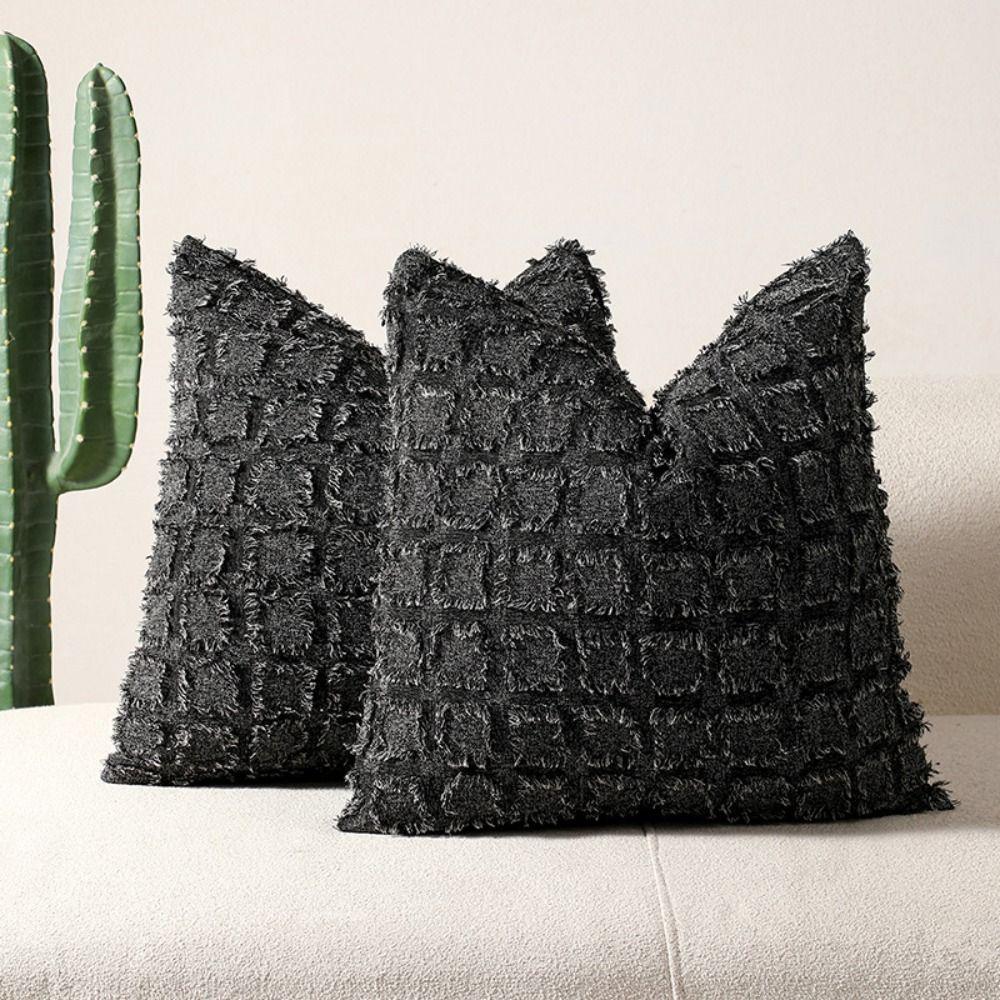 Home Decor Nordic Check Pillowcase INS Style Vintage Throw Pillowcover Tassel Cushion Cover Living Room/Office чёрный
Home Decor Nordic Check Pillowcase INS Style Vintage Throw Pillowcover Tassel Cushion Cover Living Room/Office чёрный
