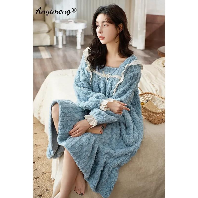 Элегантные женские зимние ночные рубашки из жаккардового бархата с длинным рукавом, женская ночная рубашка M-4XL до середины икры, большие размеры, женская термоночная рубашка 3XL
Элегантные женские зимние ночные рубашки из жаккардового бархата с длинным рукавом, женская ночная рубашка M-4XL до середины икры, большие размеры, женская термоночная рубашка 3XL