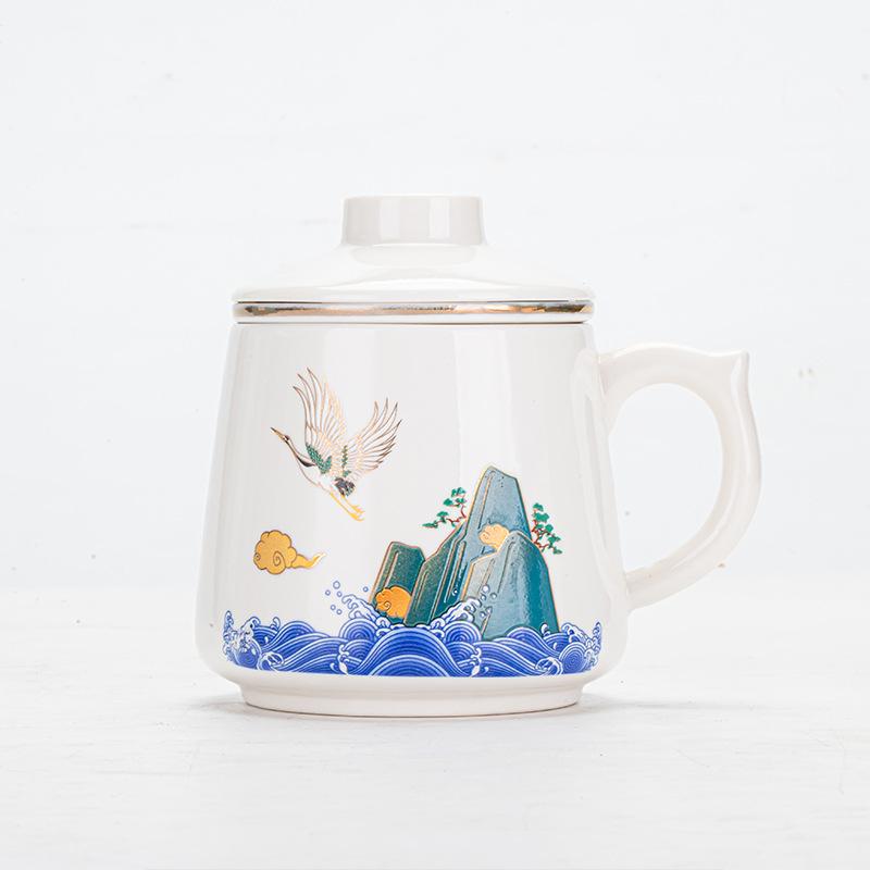 Creative Guofeng Ceramic Three-piece Office Cup Tea Separation Filter Cup White Porcelain Conference Cup Tea Cup Gifts
Creative Guofeng Ceramic Three-piece Office Cup Tea Separation Filter Cup White Porcelain Conference Cup Tea Cup Gifts