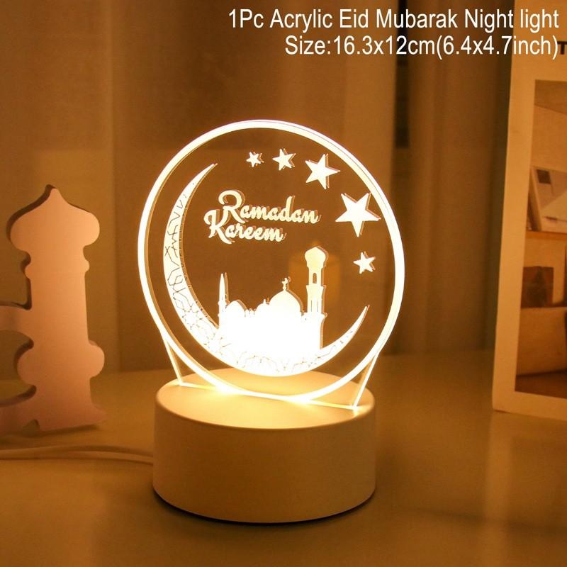 Eid Mubarak 3D Led Lamp Ramadan Night Light Led Moon Star Eid Bedroom Decoration Light Ornament Ramadan Decoration For Home 2025
Eid Mubarak 3D Led Lamp Ramadan Night Light Led Moon Star Eid Bedroom Decoration Light Ornament Ramadan Decoration For Home 2025