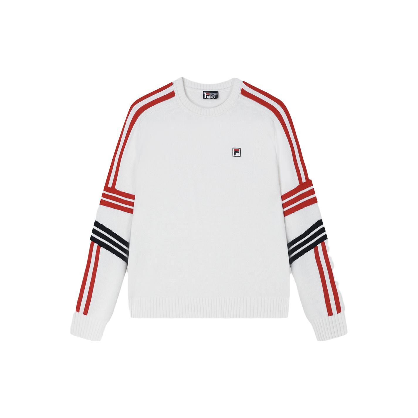 FILA Archive Striped Color Block Casual Long Sleeve Sweater Women sweater Cloud-White F11W349405F-WT S
FILA Archive Striped Color Block Casual Long Sleeve Sweater Women sweater Cloud-White F11W349405F-WT S