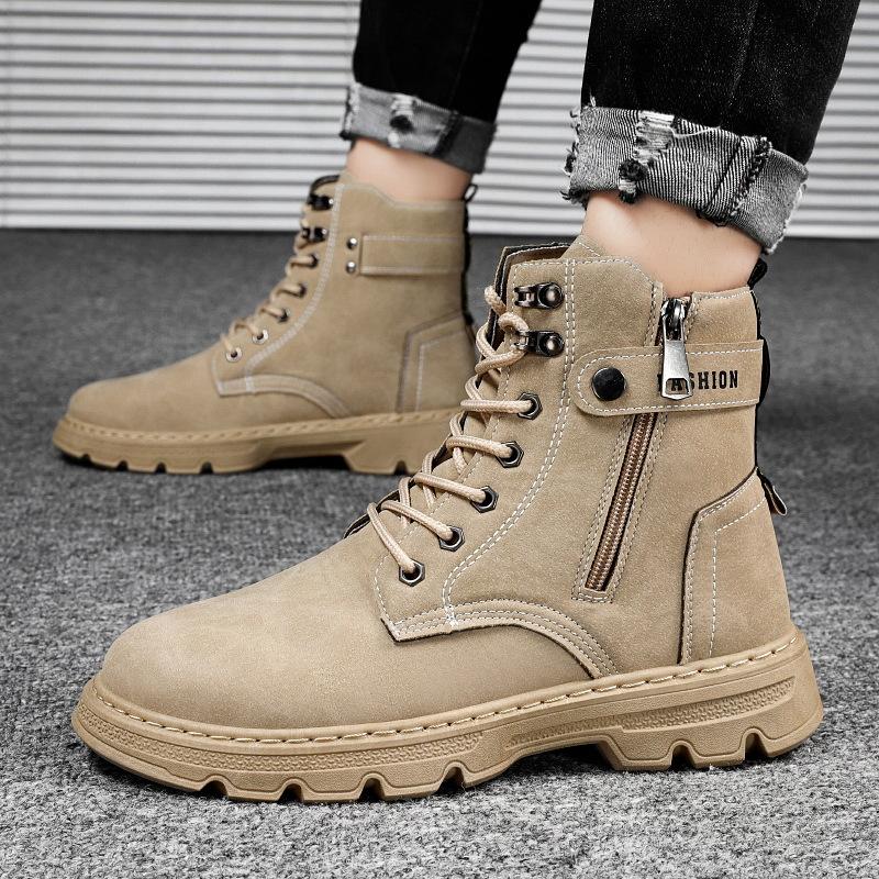 Men s shoes four seasons fashion trend high-top short boots British style versatile wear-resistant Martin boots side zipper rhubarb boots 39
Men s shoes four seasons fashion trend high-top short boots British style versatile wear-resistant Martin boots side zipper rhubarb boots 39
