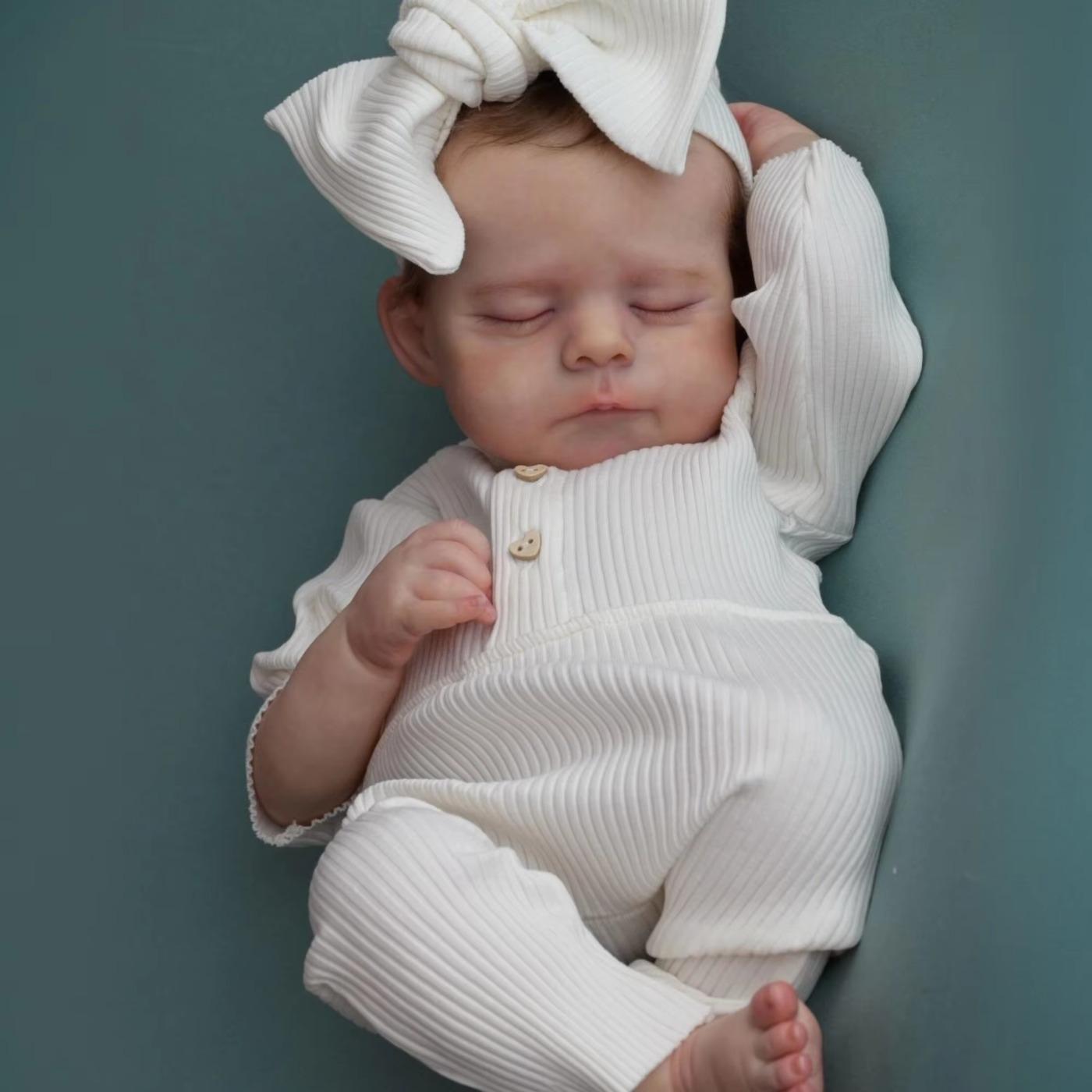BZDOLL 20inch 50cm Asleep Reborn Baby 3D Skin Doll Soft Vinyl Limbs Cloth Body Toy Realistic Baby Sleeping Girl Play House Toy for Birthday Gift cloth body doll
BZDOLL 20inch 50cm Asleep Reborn Baby 3D Skin Doll Soft Vinyl Limbs Cloth Body Toy Realistic Baby Sleeping Girl Play House Toy for Birthday Gift cloth body doll