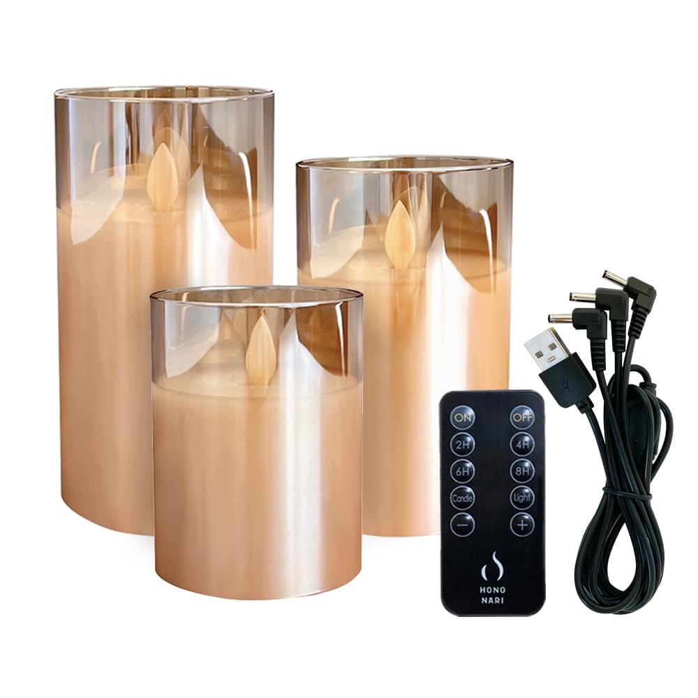 HONONARI LED candle light rechargeable 350mAh set with remote control indirect lighting 3-piece (Amber)
HONONARI LED candle light rechargeable 350mAh set with remote control indirect lighting 3-piece (Amber)
