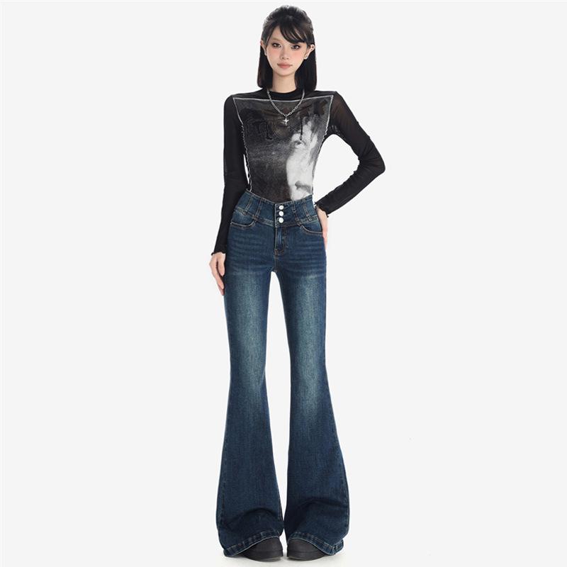 Women s American Retro High Waist Micro Flare Jeans - Slimming Elastic Horseshoe Mop Pants, Autumn 2024 XXXL
Women s American Retro High Waist Micro Flare Jeans - Slimming Elastic Horseshoe Mop Pants, Autumn 2024 XXXL