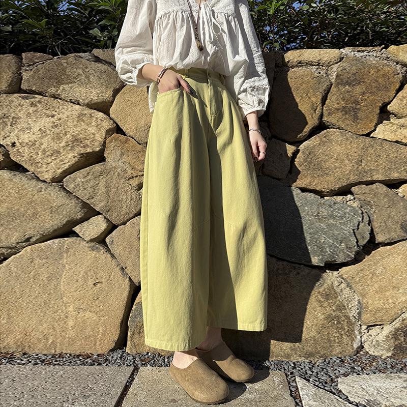 Off-White Washed Cotton High-Waisted Wide-Leg Cropped Pants for Women - Petite, Loose, Drapey, Straight Balloon Style, Spring Collection Extra Large жовтий
Off-White Washed Cotton High-Waisted Wide-Leg Cropped Pants for Women - Petite, Loose, Drapey, Straight Balloon Style, Spring Collection Extra Large жовтий