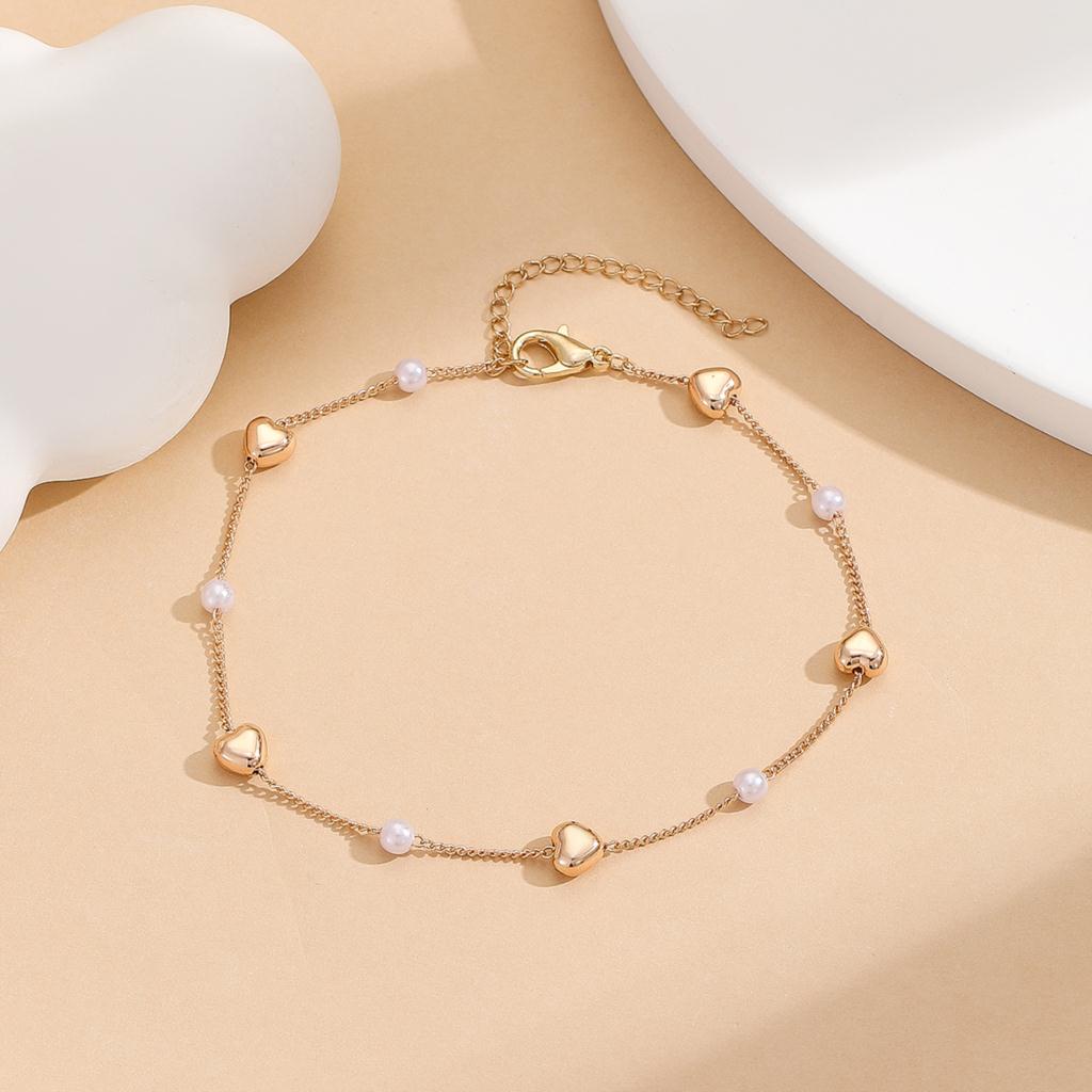 Kinitial Exquisite and fashionable laser plated anklet, love and freshwater pearl anklet as an anniversary gift for her
Kinitial Exquisite and fashionable laser plated anklet, love and freshwater pearl anklet as an anniversary gift for her