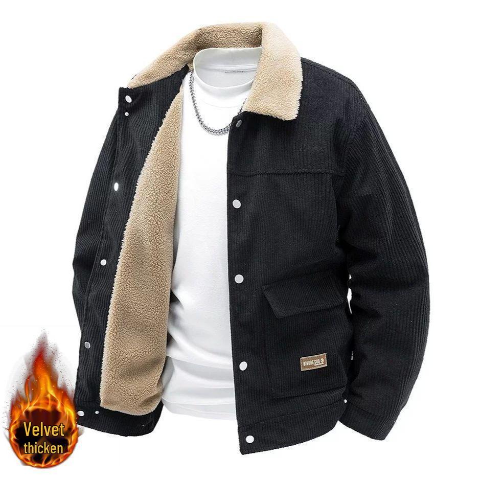 Men s 2025 Autumn/Winter Corduroy Lapel Jacket – Thickened Velvet, Windproof, Loose Casual Workwear M (Recommended: 85-100 jin)
Men s 2025 Autumn/Winter Corduroy Lapel Jacket – Thickened Velvet, Windproof, Loose Casual Workwear M (Recommended: 85-100 jin)