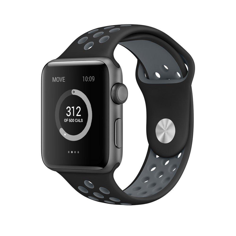 For Apple Watch Series 10 42mm/9 8 7 41mm/SE (2023) SE (2022) SE 6 5 4 40mm/3 2 1 38mm Hollow Silicone Watch Strap Dual Color Adjustable Wristband Grey
For Apple Watch Series 10 42mm/9 8 7 41mm/SE (2023) SE (2022) SE 6 5 4 40mm/3 2 1 38mm Hollow Silicone Watch Strap Dual Color Adjustable Wristband Grey