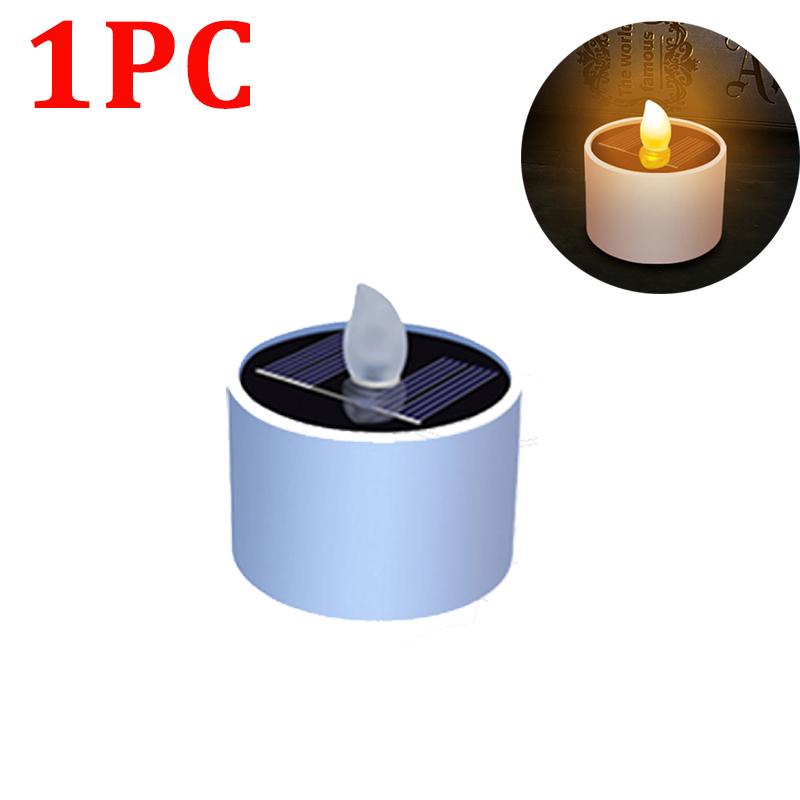 30 шт. светодиодные свечи на солнечной батарее, беспламенные уличные водонепроницаемые солнечные свечи для чая, перезаряжаемые свечи для вечеринки, сада, домашнего декора