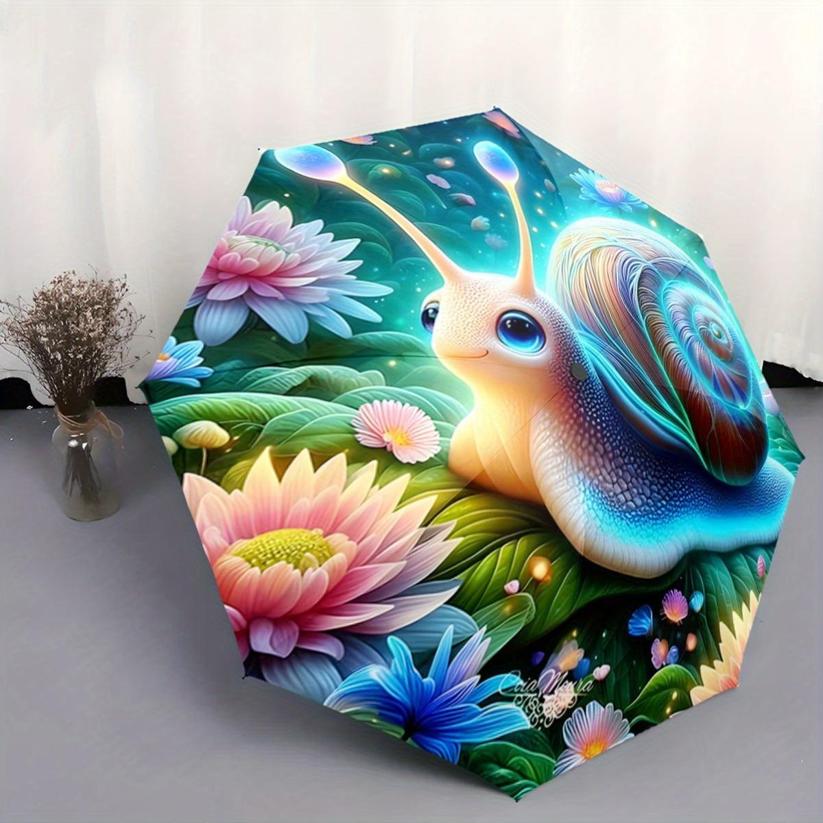 Automatic Open/Close Umbrella with One-Touch Button - Portable Folding Umbrella, Compact Travel Umbrella with Floral Snail Des Iron&8K
Automatic Open/Close Umbrella with One-Touch Button - Portable Folding Umbrella, Compact Travel Umbrella with Floral Snail Des Iron&8K