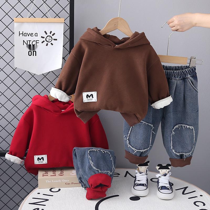 Boys Fleece-Lined Hoodie Two-Piece Set - Stylish for Spring & Autumn 110cm червоний
Boys Fleece-Lined Hoodie Two-Piece Set - Stylish for Spring & Autumn 110cm червоний