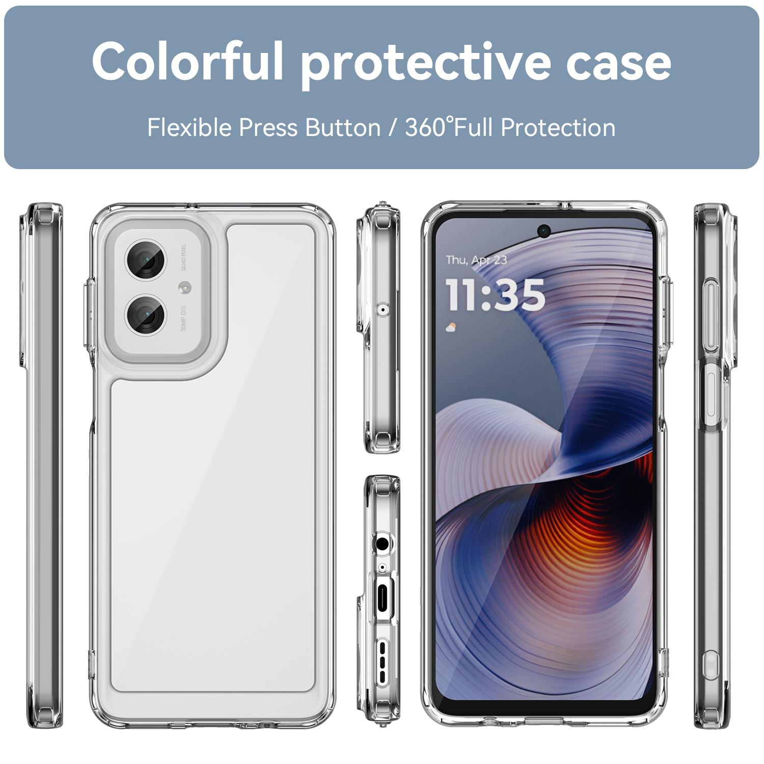 For Motorola Moto G55 5G Clear Case WANLONFENG FM Series TPU Phone Back Cover (Big Lens Hole) D
For Motorola Moto G55 5G Clear Case WANLONFENG FM Series TPU Phone Back Cover (Big Lens Hole) D