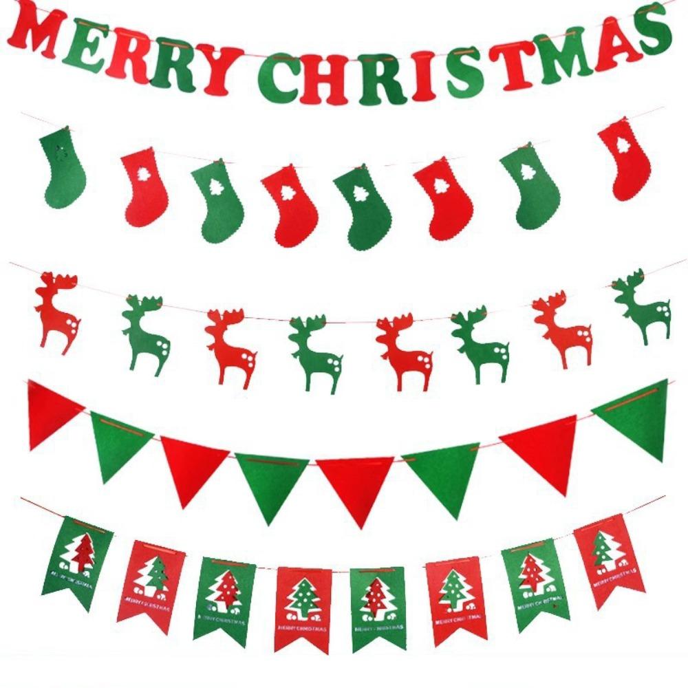 DIY Decor Christmas Garland Wool Felt Colorful Flags New Merry Christmas Banner XMAS A
DIY Decor Christmas Garland Wool Felt Colorful Flags New Merry Christmas Banner XMAS A