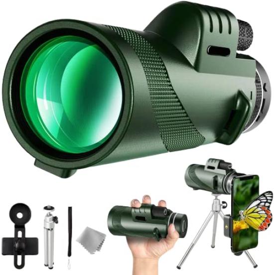 ISEFUJI 80x100 Monocular Telescope, High Magnification, Smartphone Compatible, Compact and Lightweight, Bak4 Prism, Waterproof, Smartphone Holder,
ISEFUJI 80x100 Monocular Telescope, High Magnification, Smartphone Compatible, Compact and Lightweight, Bak4 Prism, Waterproof, Smartphone Holder,