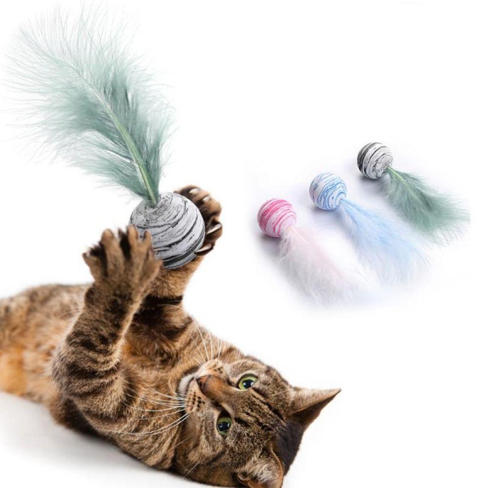 Mini Lightweight Interactive Funny EVA Cat Toy Ball Feather Foam Ball Cat Throwing Toys for Playing синій
Mini Lightweight Interactive Funny EVA Cat Toy Ball Feather Foam Ball Cat Throwing Toys for Playing синій