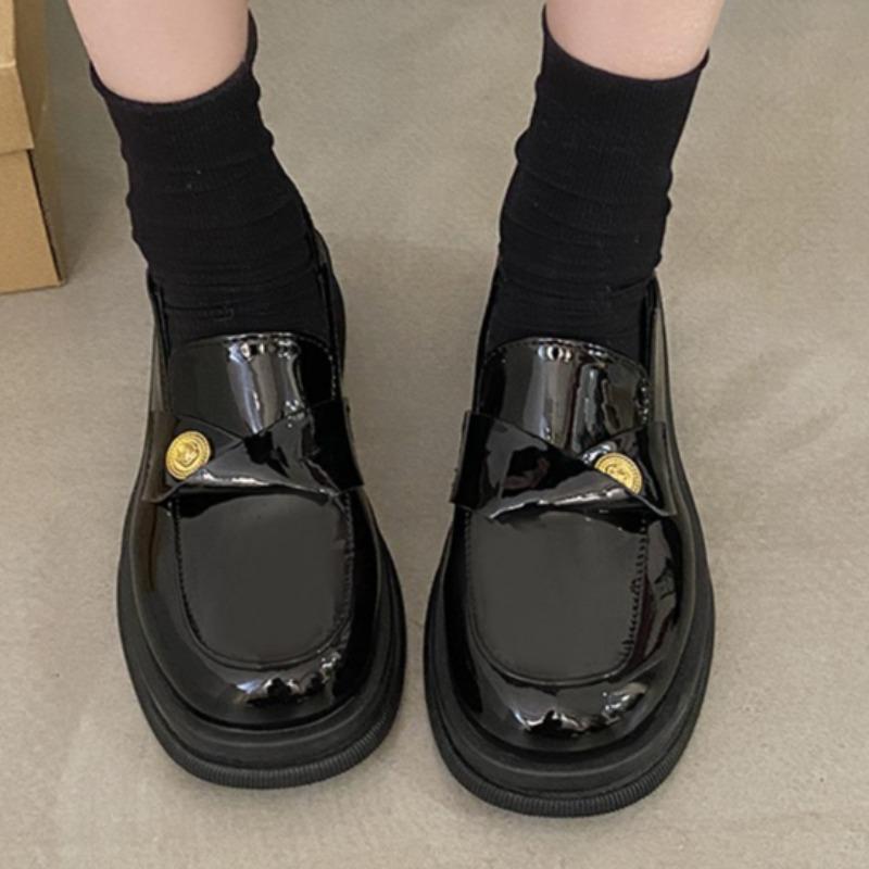 Female Loafers British style retro sweet female soft soles female black small leather shoes comfortable flat shoes 35
Female Loafers British style retro sweet female soft soles female black small leather shoes comfortable flat shoes 35