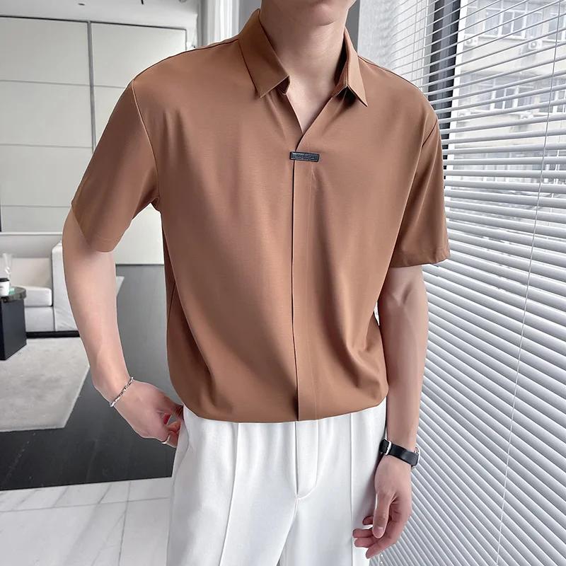 Мужская футболка из ледяного шелка Мужская деловая повседневная однотонная футболка с полурукавом Мужская футболка с высокой эластичностью гладкая дышащая Мужская рубашка поло XL кофейный
Мужская футболка из ледяного шелка Мужская деловая повседневная однотонная футболка с полурукавом Мужская футболка с высокой эластичностью гладкая дышащая Мужская рубашка поло XL кофейный