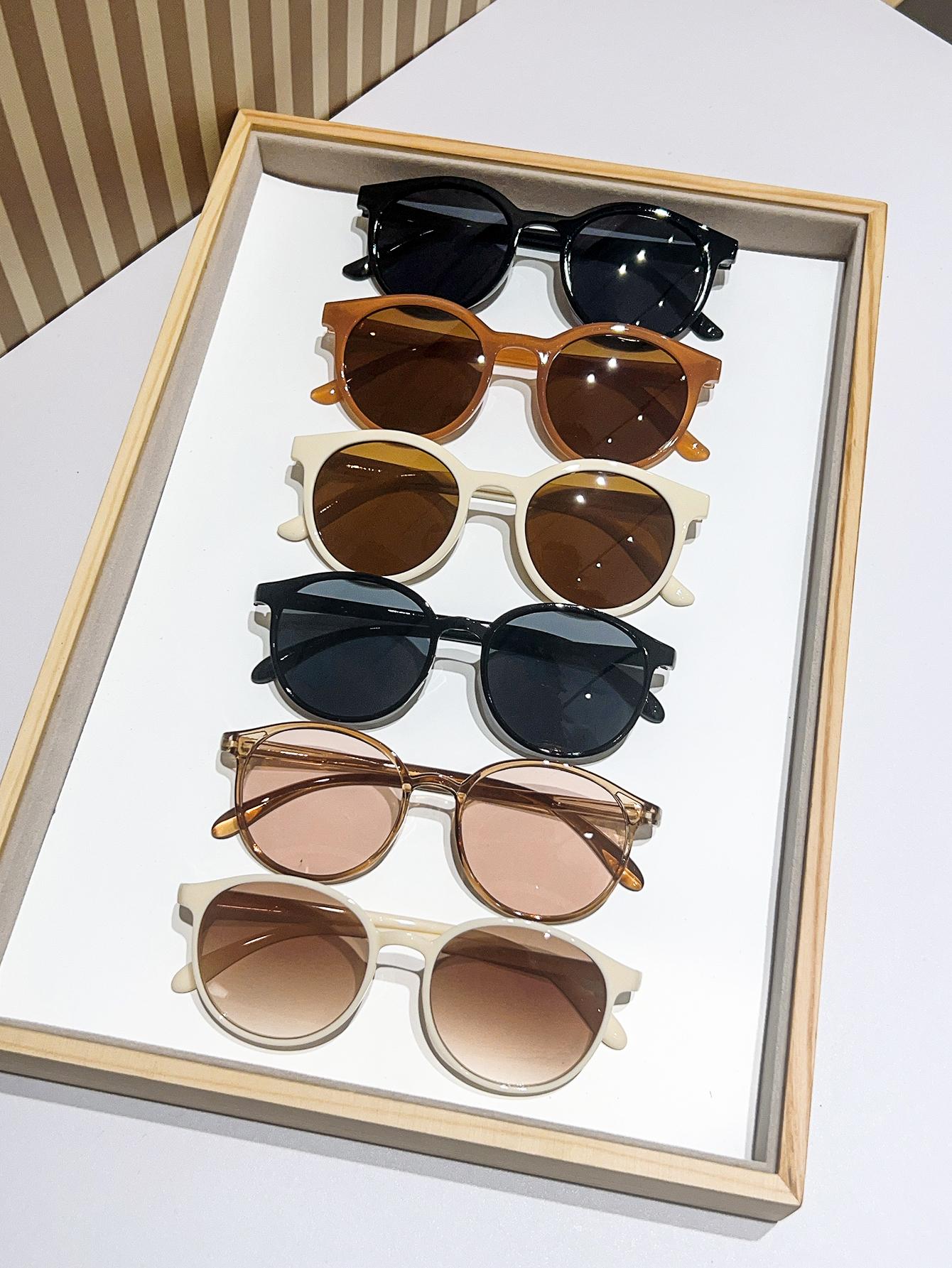 6Pcs Retro Fashion Round Frame Sunglasses, Multi-Color Classic Color Set, Suitable for Fashionable Outfits and Vacations
6Pcs Retro Fashion Round Frame Sunglasses, Multi-Color Classic Color Set, Suitable for Fashionable Outfits and Vacations