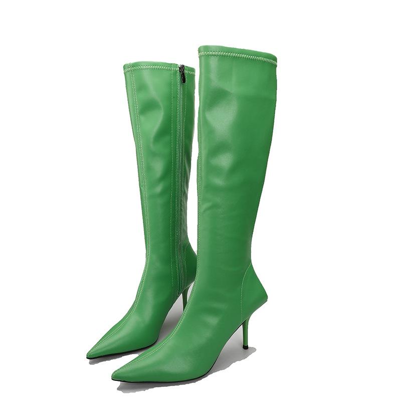 A3212-66 Color boots European and American style fine heel pointed head square heel side zipper high heel women s boots fleece thin leather boots 39 зелений
A3212-66 Color boots European and American style fine heel pointed head square heel side zipper high heel women s boots fleece thin leather boots 39 зелений