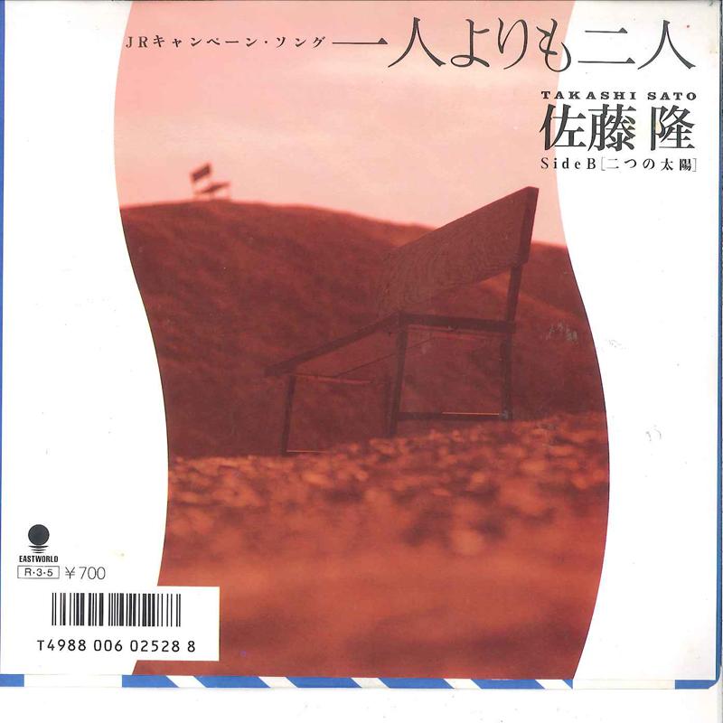 7inch Record TAKASHI SATO - Hitori yorimo Futari / Futatsu no T RT072062 EASTWORLD 1988 Japan Japanese Pop/Rock Used
7inch Record TAKASHI SATO - Hitori yorimo Futari / Futatsu no T RT072062 EASTWORLD 1988 Japan Japanese Pop/Rock Used