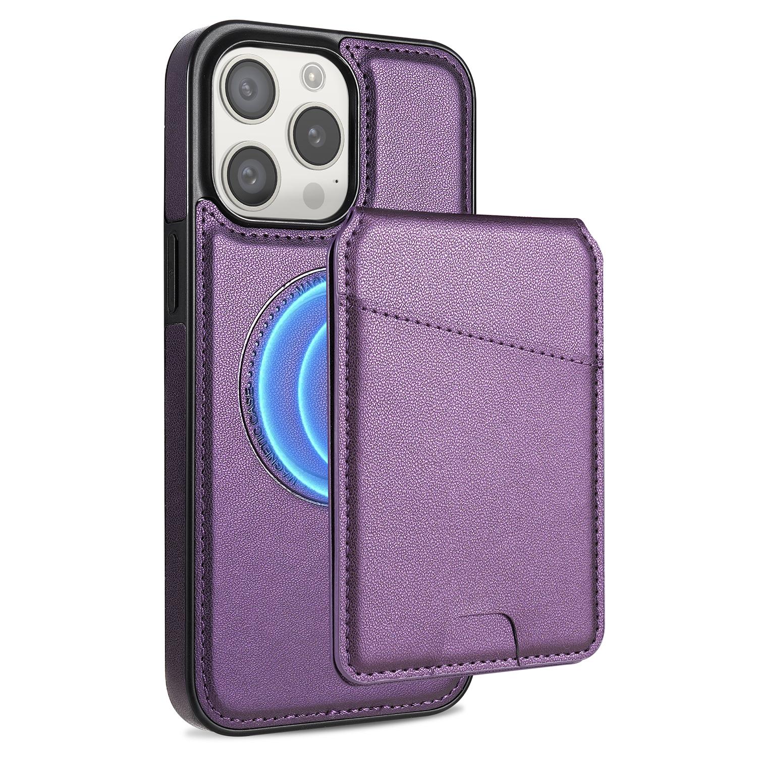 For iPhone 15 Pro Case Compatible with MagSafe Detachable Card Holder Kickstand Leather Phone Back Cover Purple
For iPhone 15 Pro Case Compatible with MagSafe Detachable Card Holder Kickstand Leather Phone Back Cover Purple