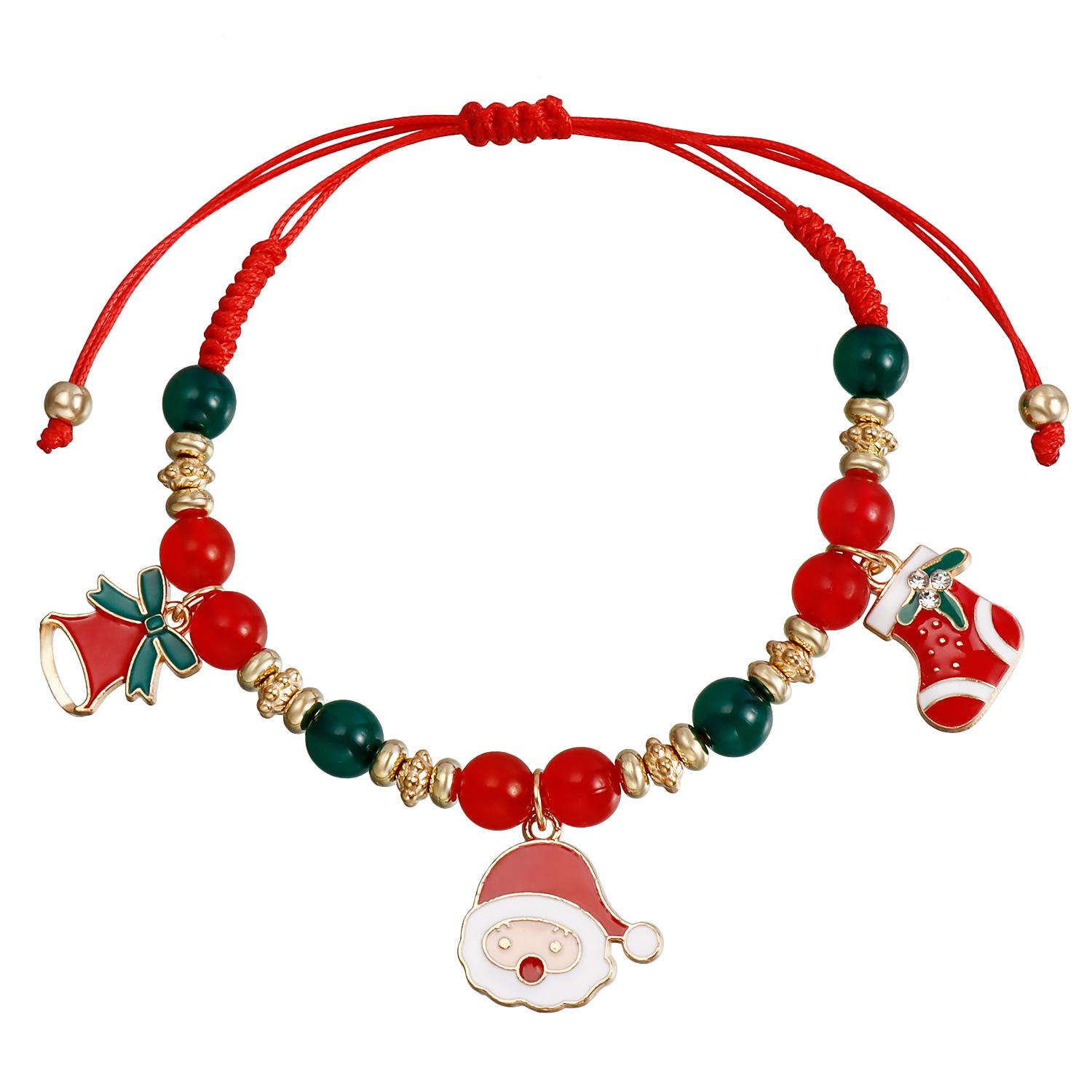 European and American Christmas ornaments, hand-woven beaded bracelet sets, snowman elk bells, Chinese red jewelry gifts
European and American Christmas ornaments, hand-woven beaded bracelet sets, snowman elk bells, Chinese red jewelry gifts