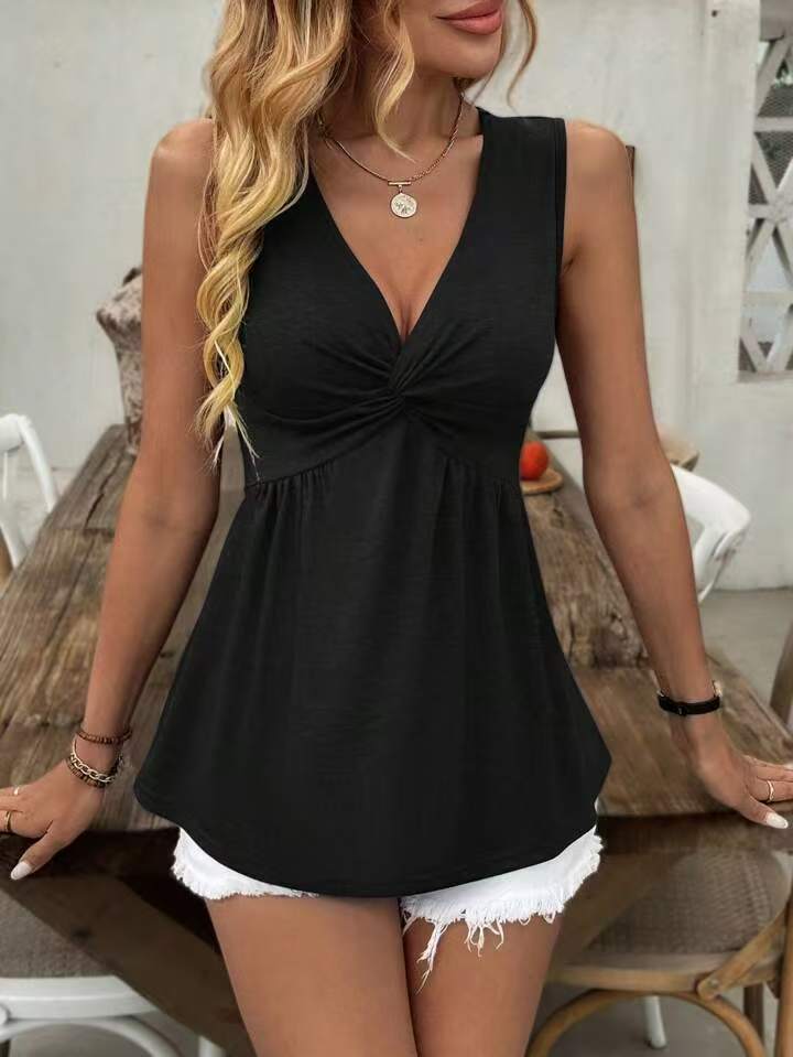 Women s Sleeveless V-Neck Fitted Top in Multiple Colors S чёрный
Women s Sleeveless V-Neck Fitted Top in Multiple Colors S чёрный