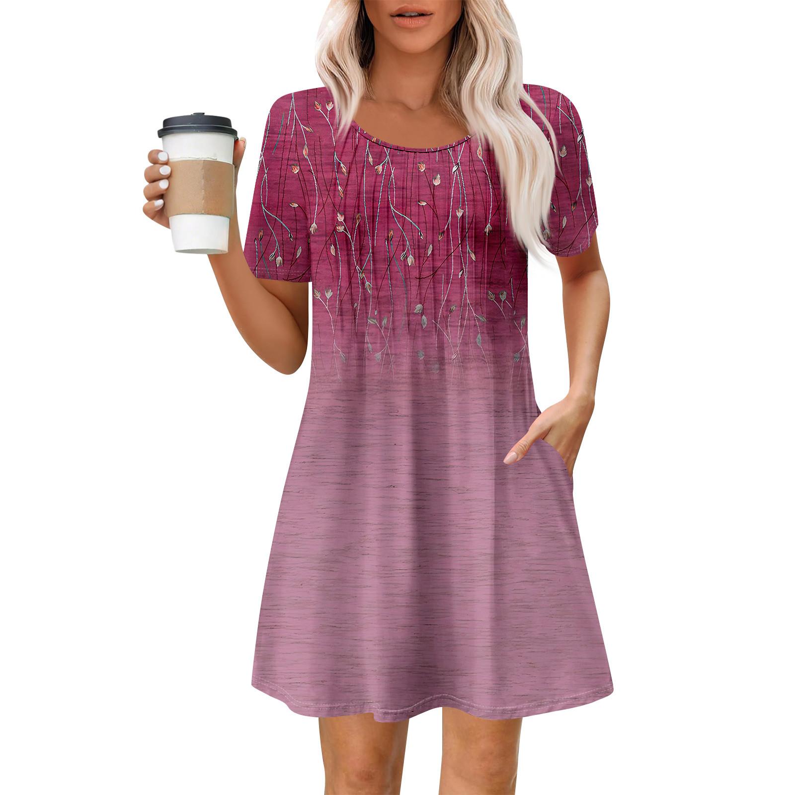 Женское летнее платье свободного покроя для пляжного отдыха, сарафан с коротким рукавом и круглым вырезом, с карманом, с коротким рукавом, платье-рубашка XXXL розовый
Женское летнее платье свободного покроя для пляжного отдыха, сарафан с коротким рукавом и круглым вырезом, с карманом, с коротким рукавом, платье-рубашка XXXL розовый