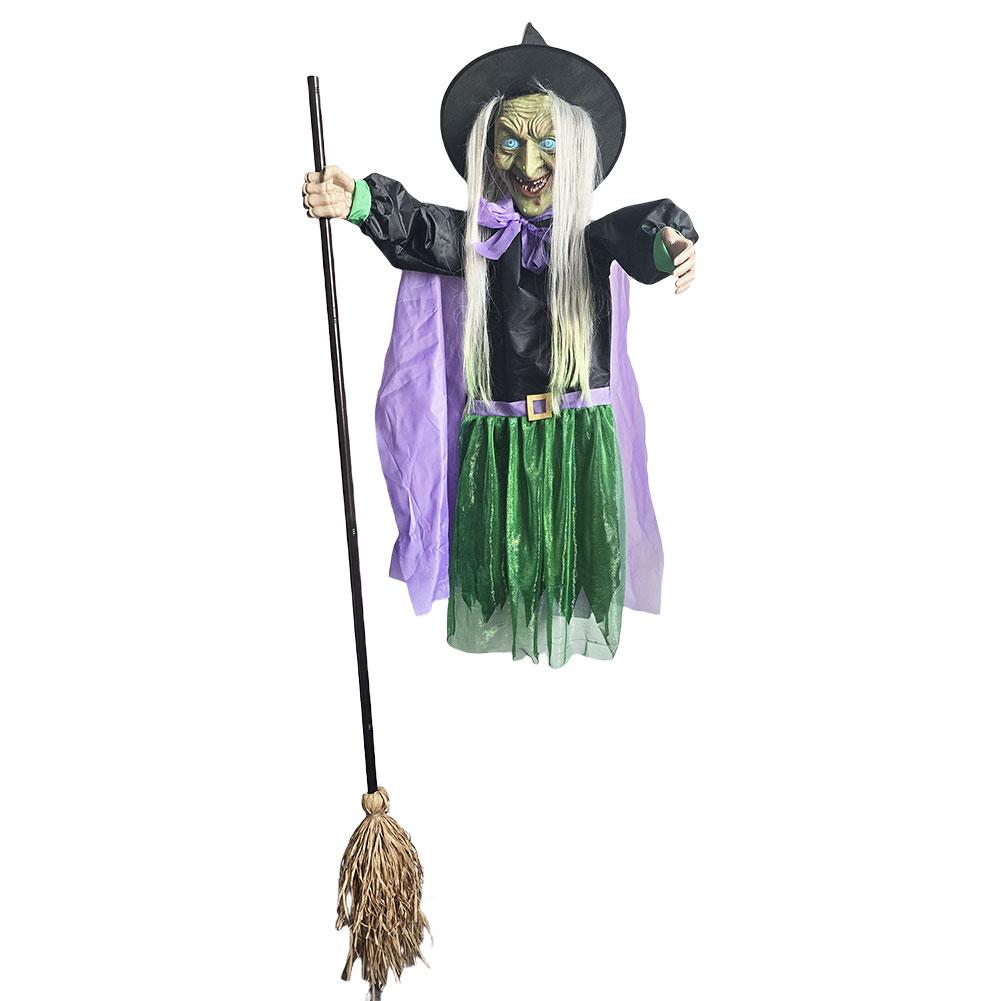 Halloween Flying Witch Decoration with Terrifying Sounds & Lights Floating Witch Spooky Scary Decor for Home Outside Garden Yard зелений
Halloween Flying Witch Decoration with Terrifying Sounds & Lights Floating Witch Spooky Scary Decor for Home Outside Garden Yard зелений