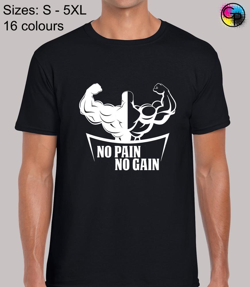 No Pain No Gain Gym Training Top Regular Fit T-Shirt Top TShirt Tee for Men M
No Pain No Gain Gym Training Top Regular Fit T-Shirt Top TShirt Tee for Men M
